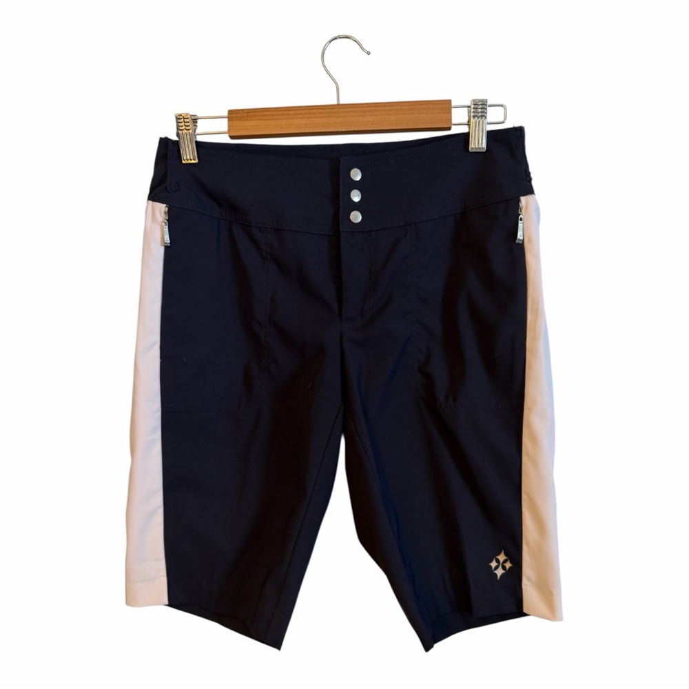 Jofit Women's Golf Bermuda Shorts Navy with White Trim Size 8